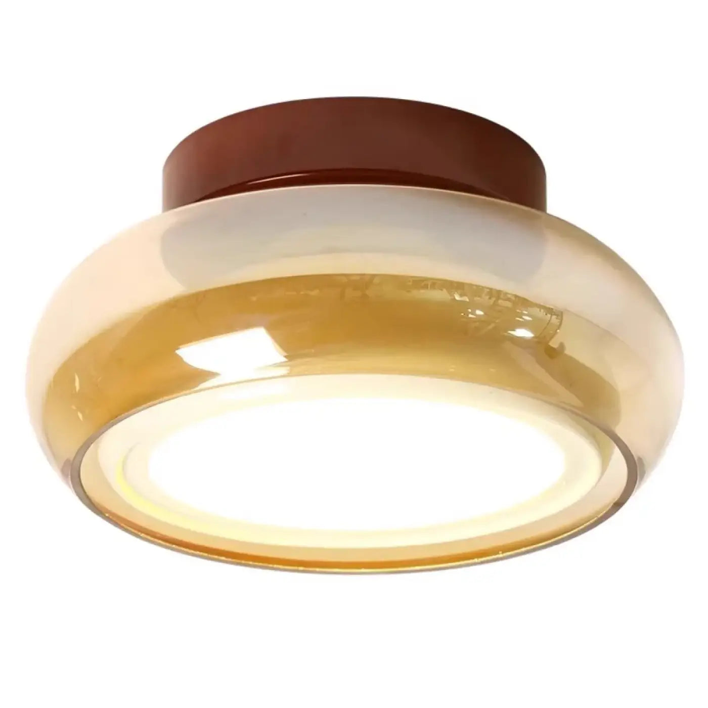 Modern amber glass LED ceiling light | HOBI