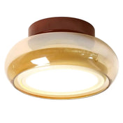 Modern amber glass LED ceiling light | HOBI