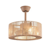 Modern beige cylindrical rattan ceiling light | ZOZON