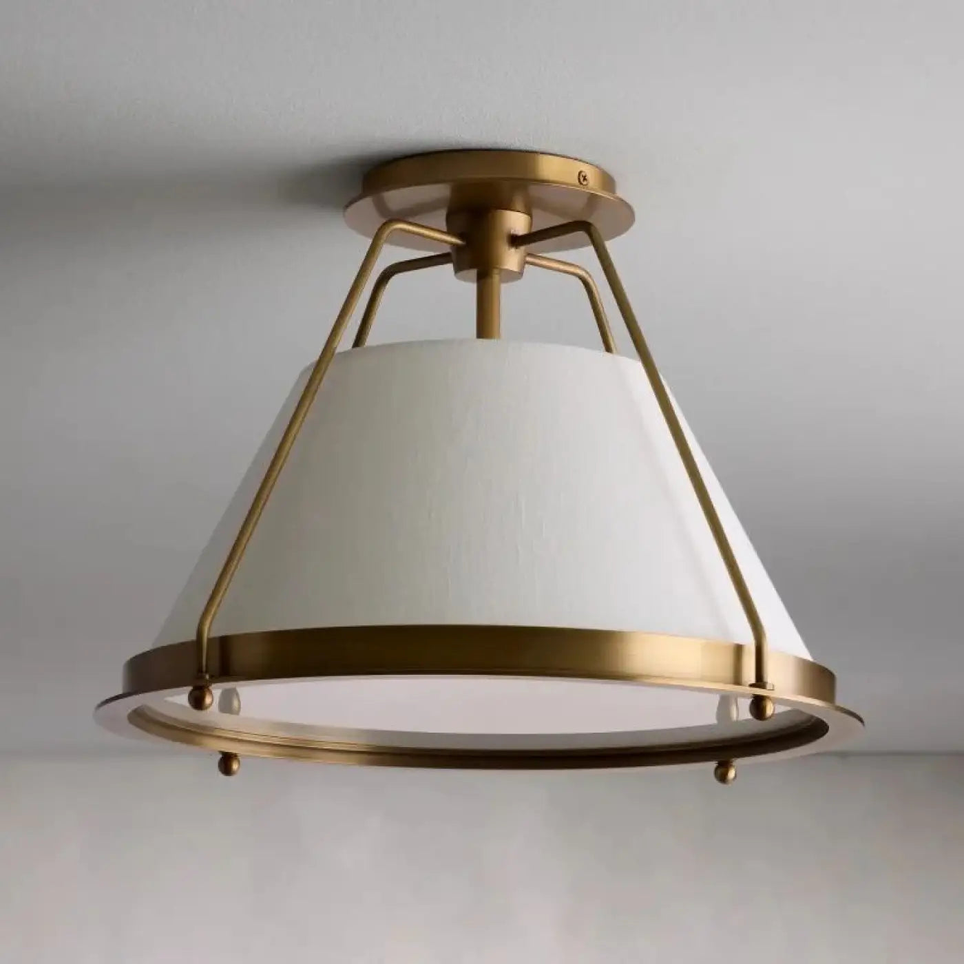 Fabric and metal industrial style ceiling light | HULAZOK