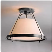 Fabric and metal industrial style ceiling light | HULAZOK