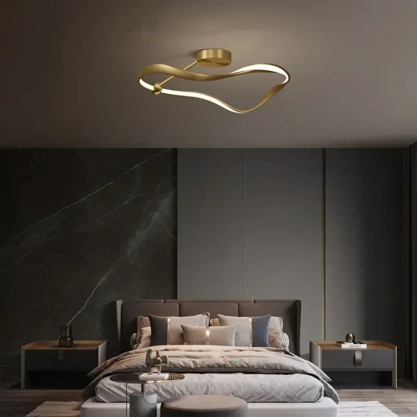 Gold modern art deco design ceiling light | SENI