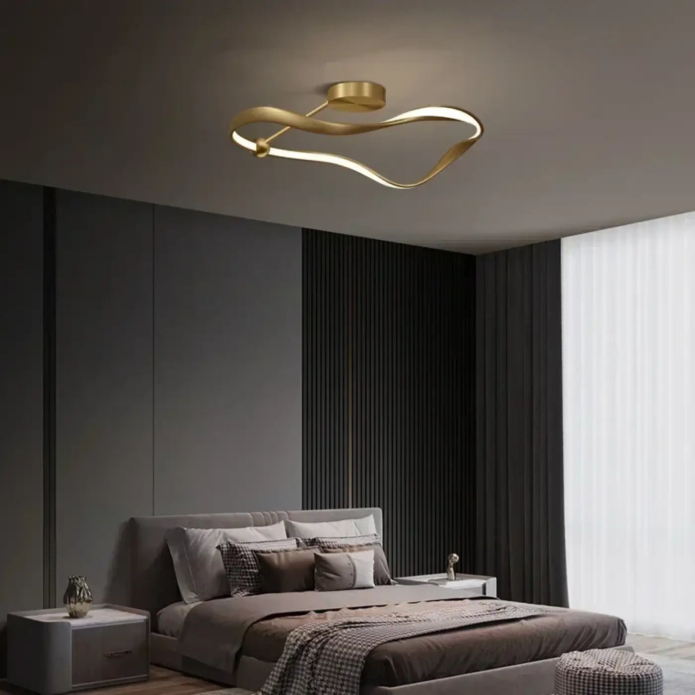 Gold modern art deco design ceiling light | SENI