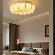 Floral white LED fabric shade ceiling light | NIRI