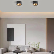 Compact black and gold aluminium LED ceiling light | DOLUL