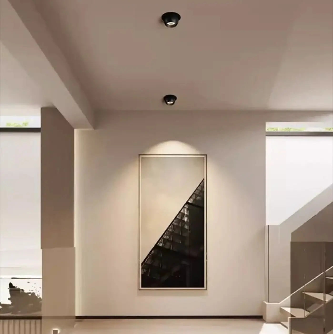 Dimmable white aluminium LED ceiling light | FUHO