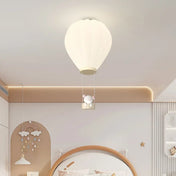 White hot air balloon design kids ceiling light | NANIVO