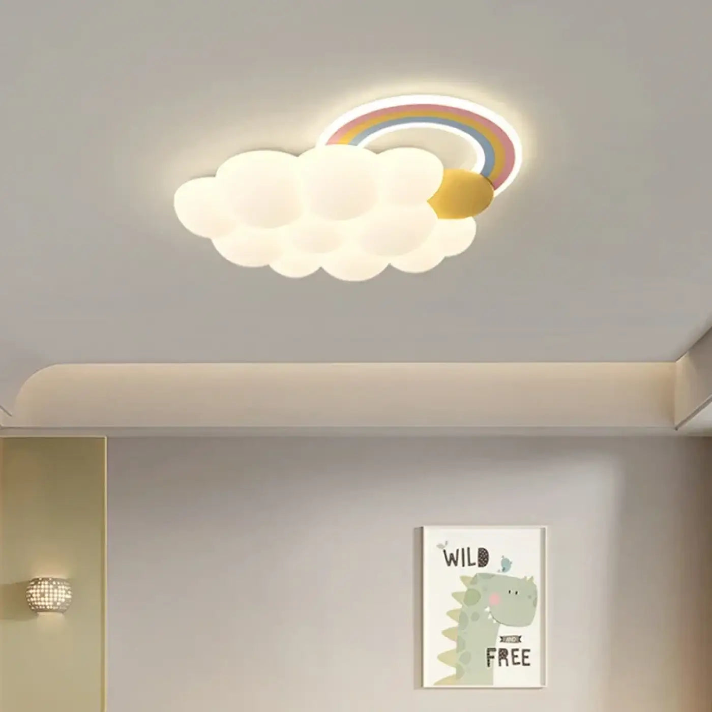 White kids cloud ceiling light modern design | ROZOHUS