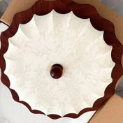 Flower design wood and fabric ceiling light | HOSO