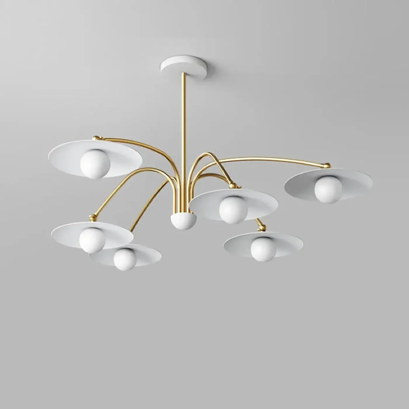 Art deco white and gold 6-light ceiling light | MURINU