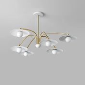 Art deco white and gold 6-light ceiling light | MURINU