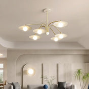 Art deco white and gold 6-light ceiling light | MURINU