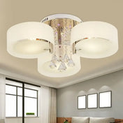 White glass art deco LED ceiling light | SOFA
