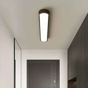 Minimalist white grey wood LED ceiling light | BASOLI