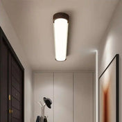Minimalist white grey wood LED ceiling light | BASOLI