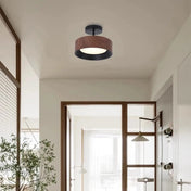 Brown LED ceiling light in metal and acrylic | RIBUHO
