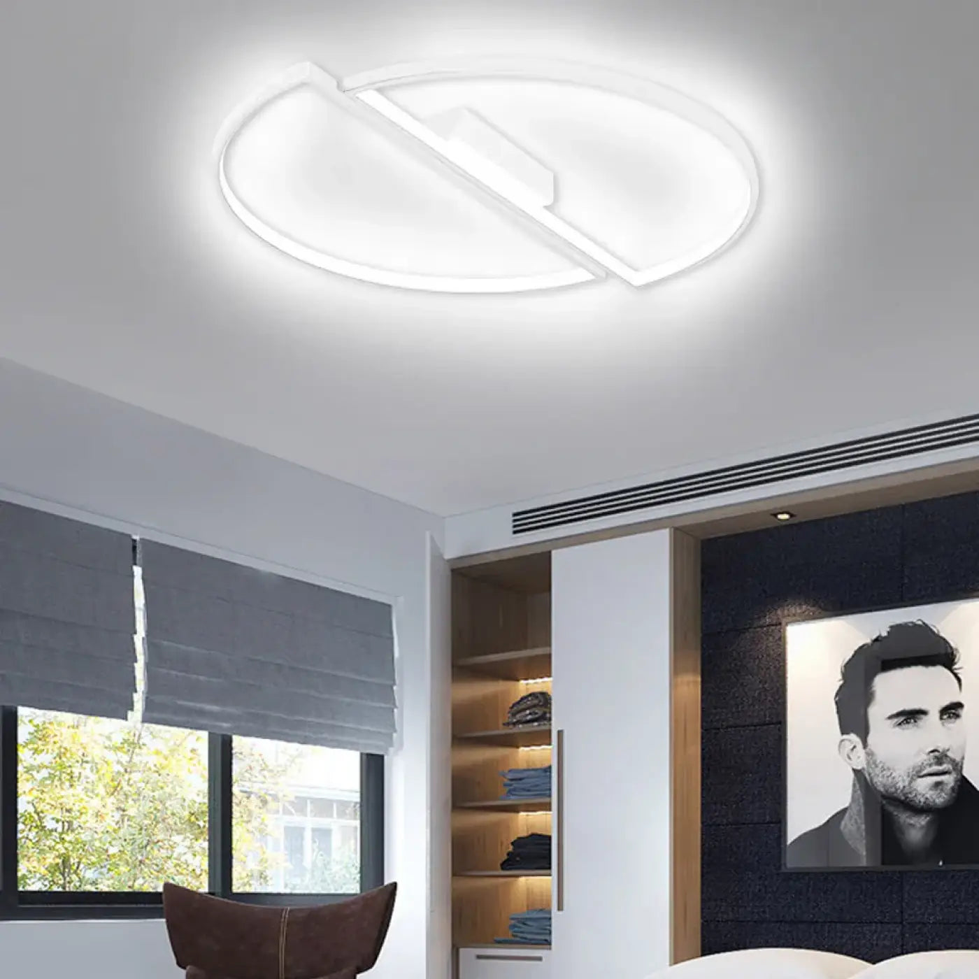 Modern black and white circle LED ceiling light | MAPUK