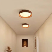 Nordic wood circular LED ceiling light | BUROK