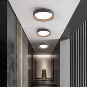 Nordic wood circular LED ceiling light | BUROK