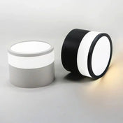 Modern black and white cylindrical LED ceiling light | DUGUS