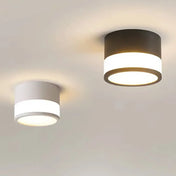Modern black and white cylindrical LED ceiling light | DUGUS