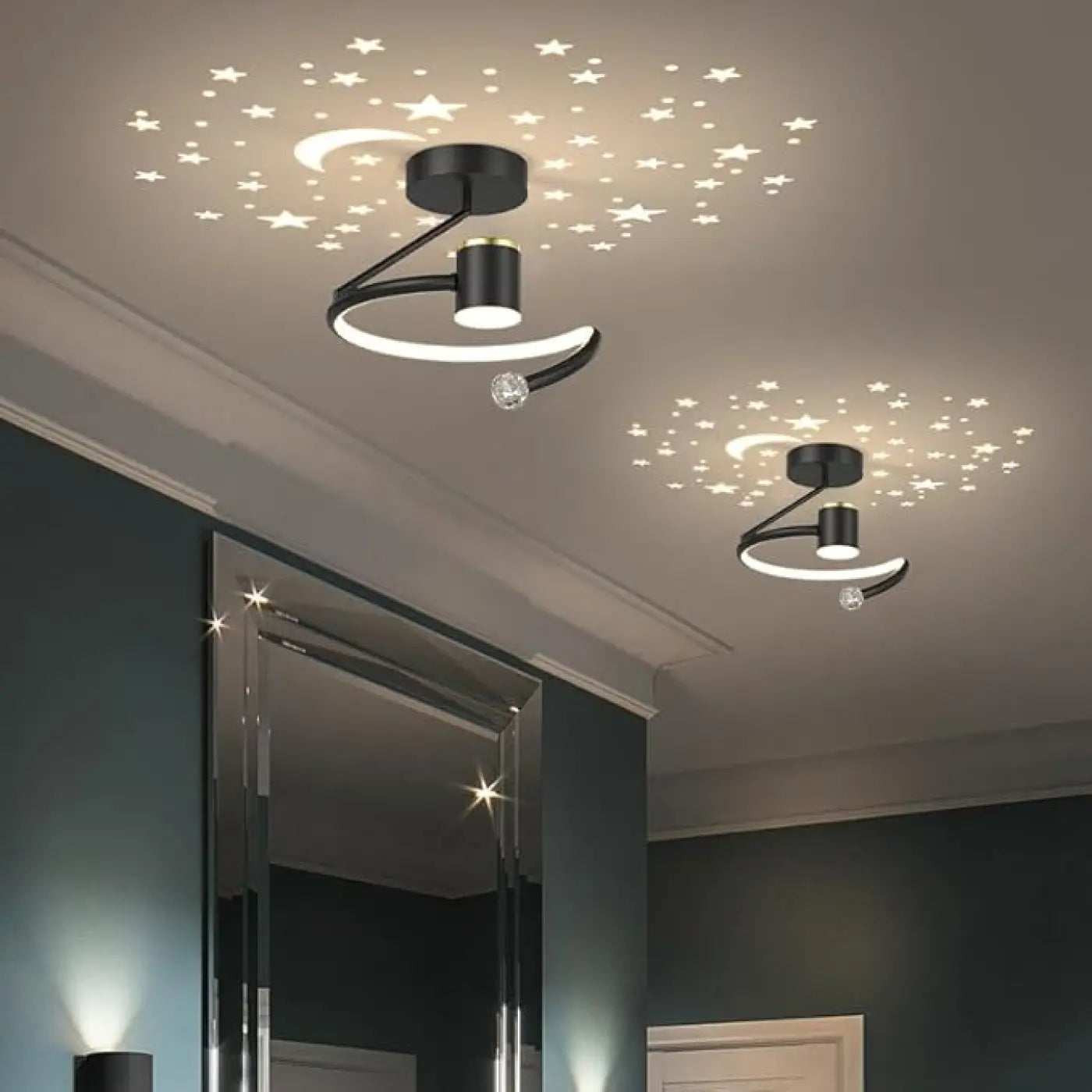 LED black modern Scandinavian ceiling light | RIZI