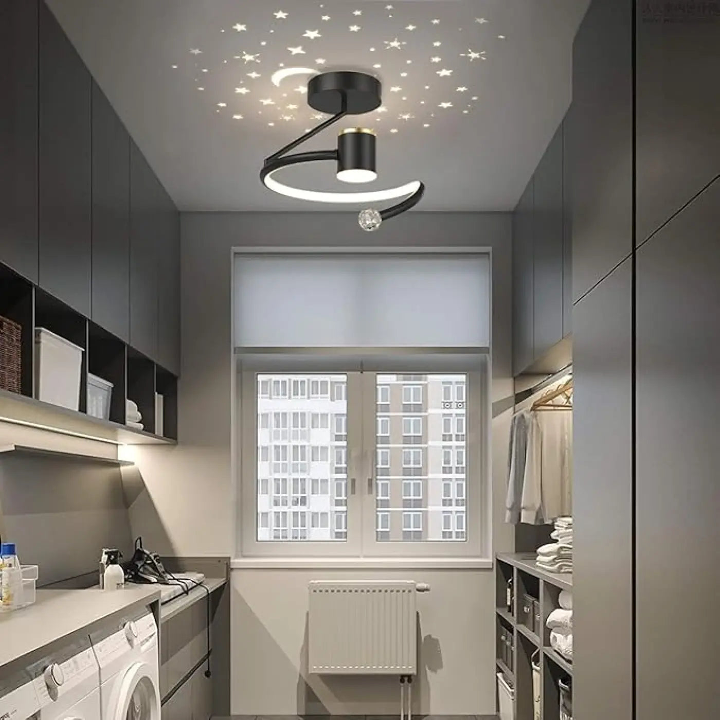LED black modern Scandinavian ceiling light | RIZI