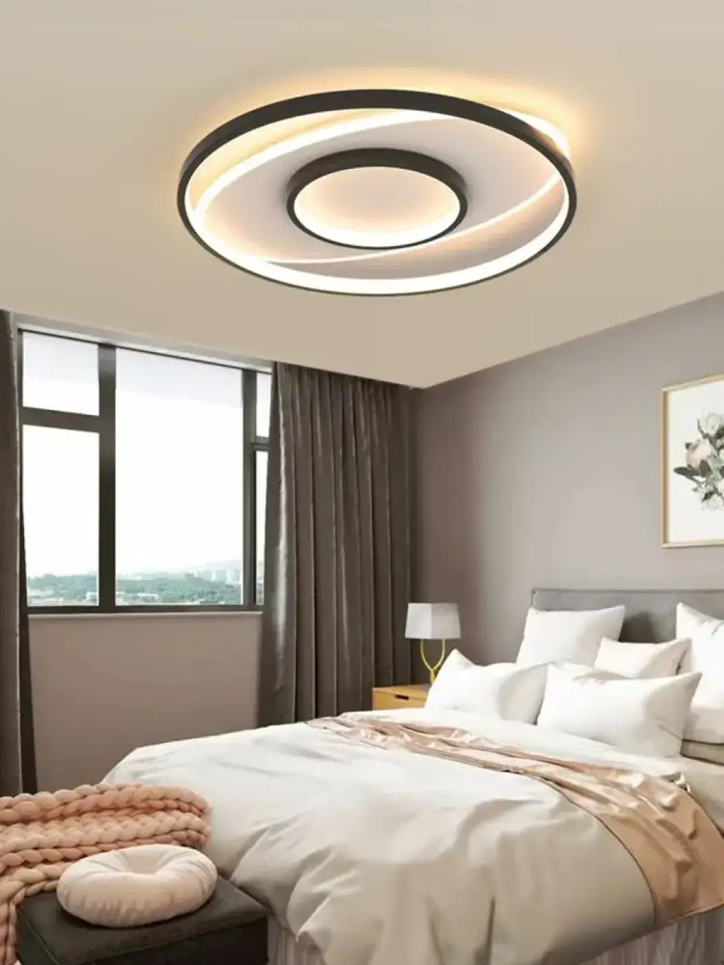 Black and white modern design LED ceiling light | SIZAZE