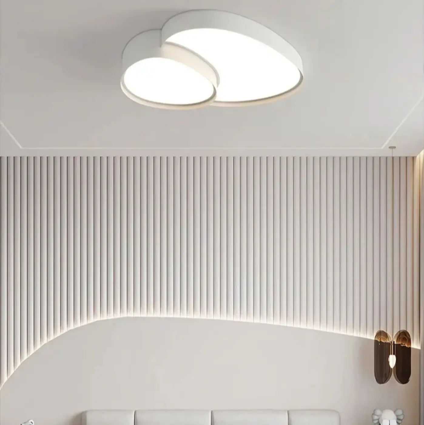 Organic shapes black and white LED ceiling light | ZERASU