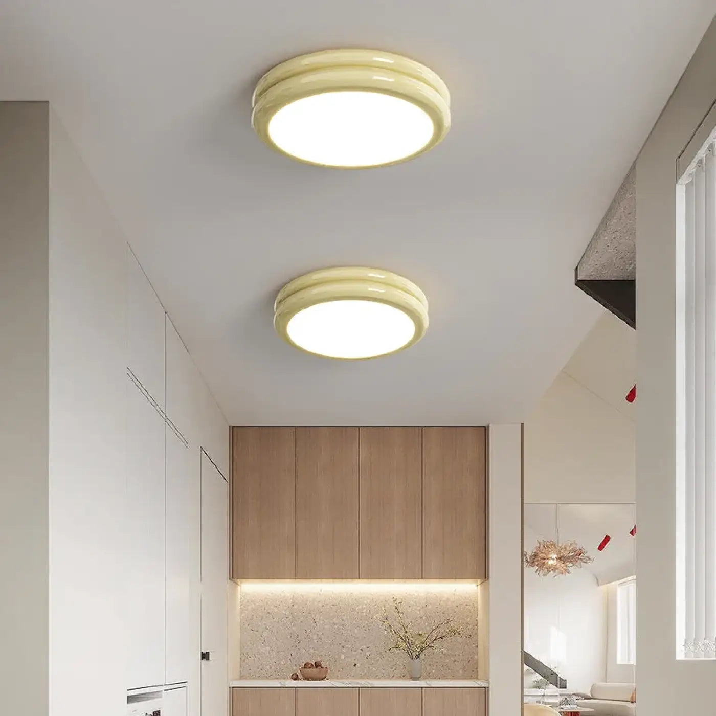 Round minimalist design LED ceiling light | NEZILI