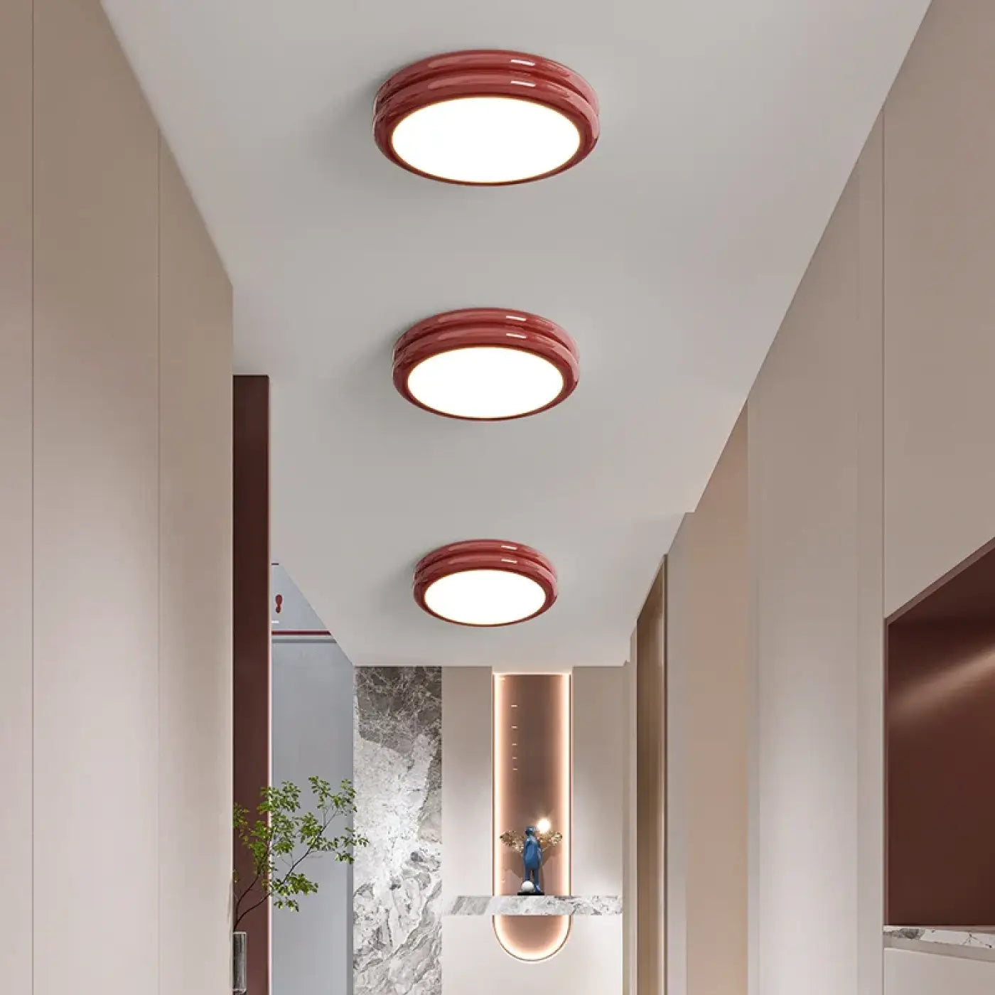 Round minimalist design LED ceiling light | NEZILI