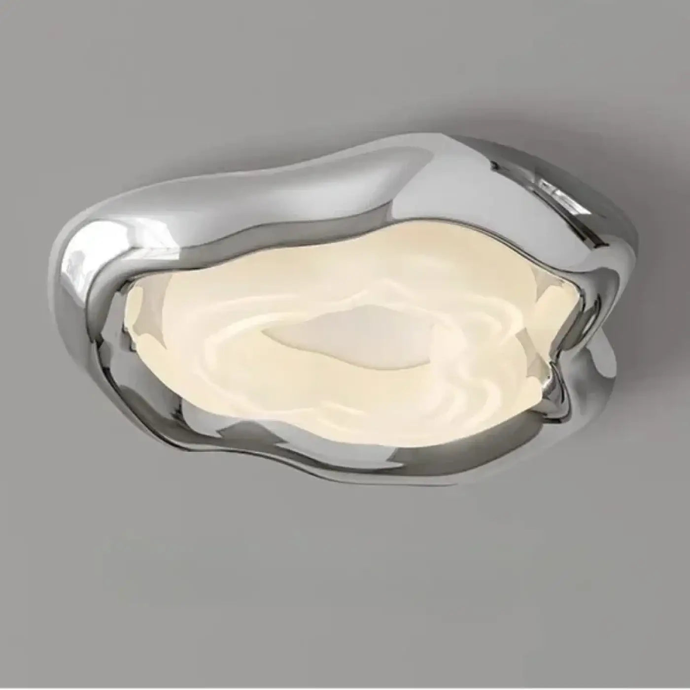 Chrome LED organic shape ceiling light | TUTULIN