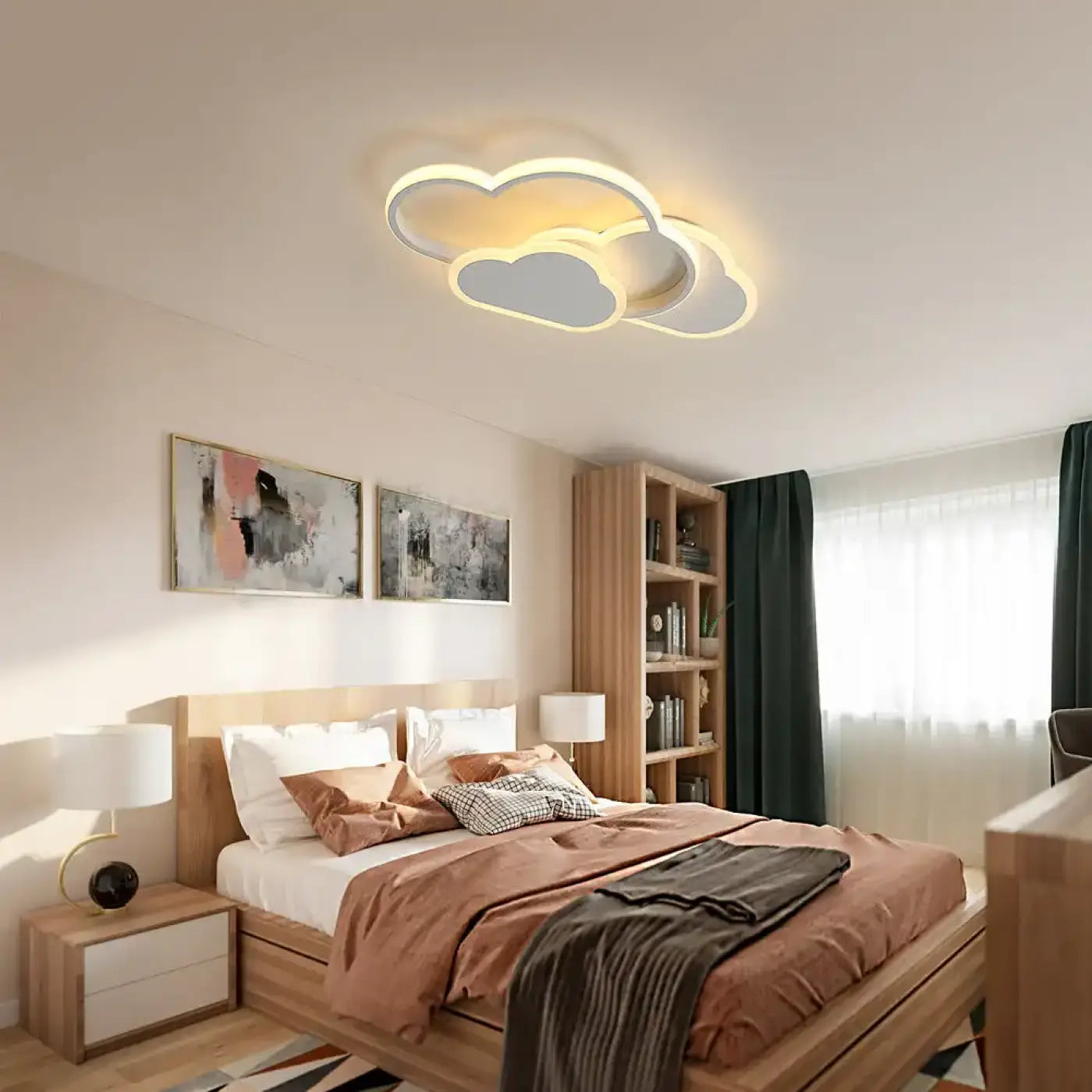 White cloud LED ceiling light kids bedroom | TOROS