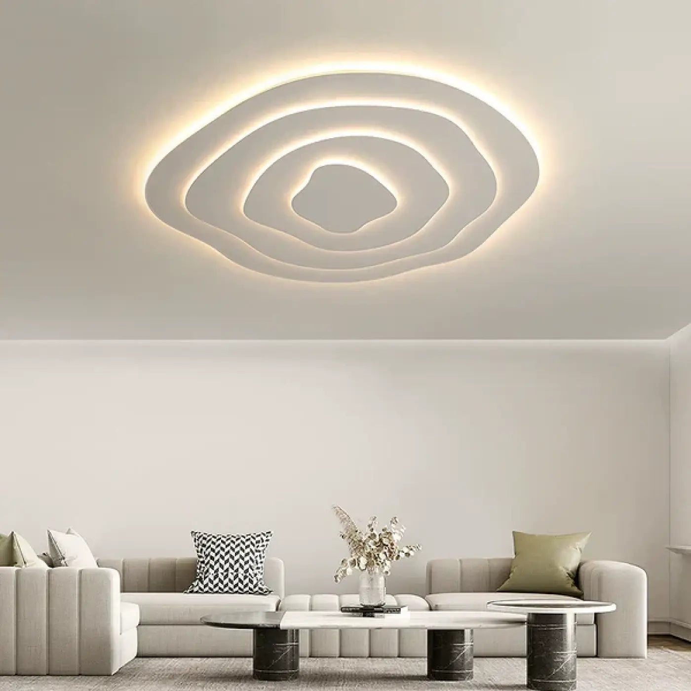 LED white modern Scandinavian ceiling light | ZANERO