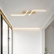 Linear gold or black LED ceiling light for living room | TIFO