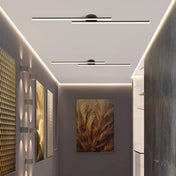 Linear black adjustable LED ceiling light | PIKON