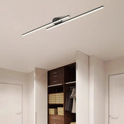 Linear black adjustable LED ceiling light | PIKON
