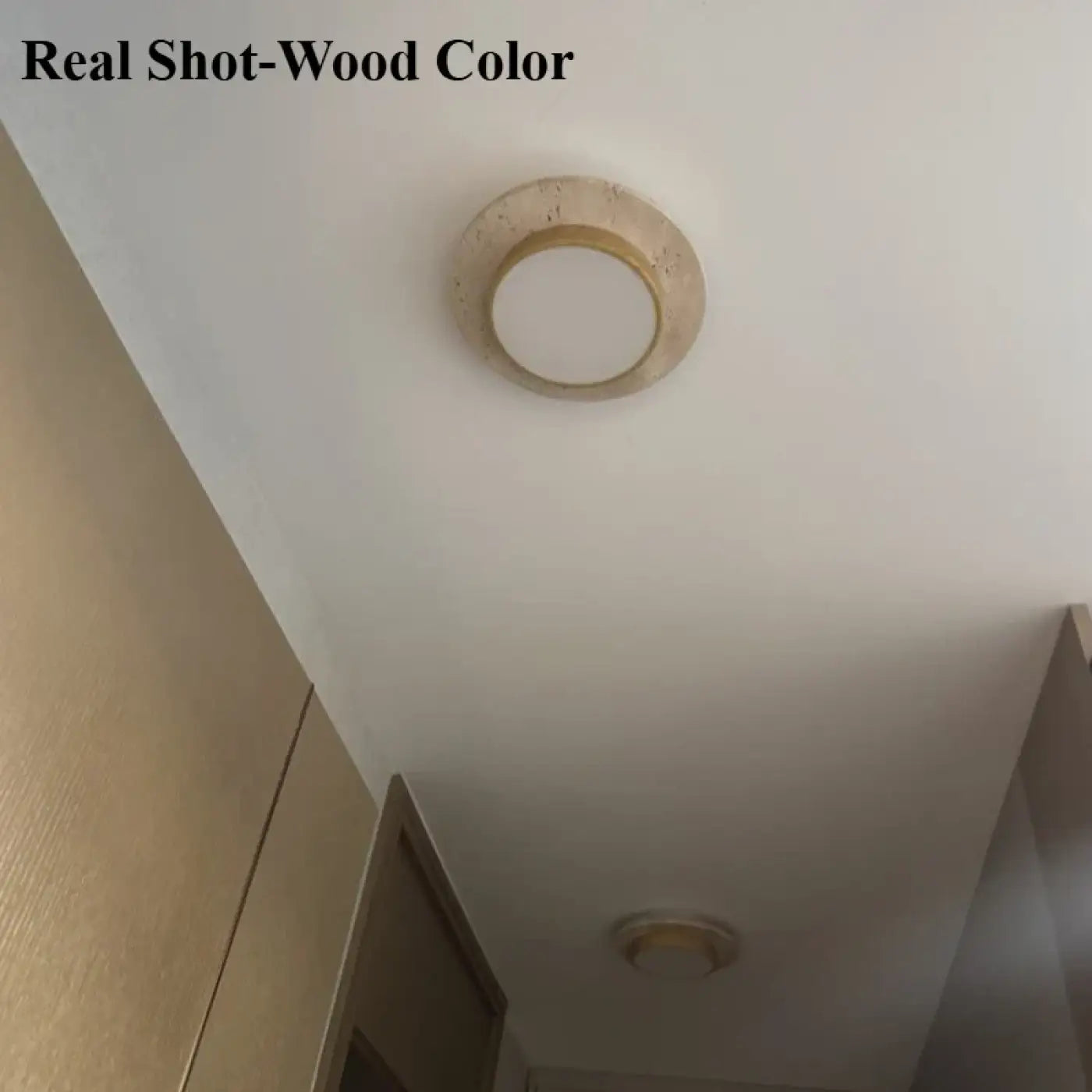 Art deco stone and metal LED ceiling light | HISO