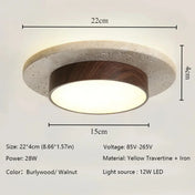 Art deco stone and metal LED ceiling light | HISO
