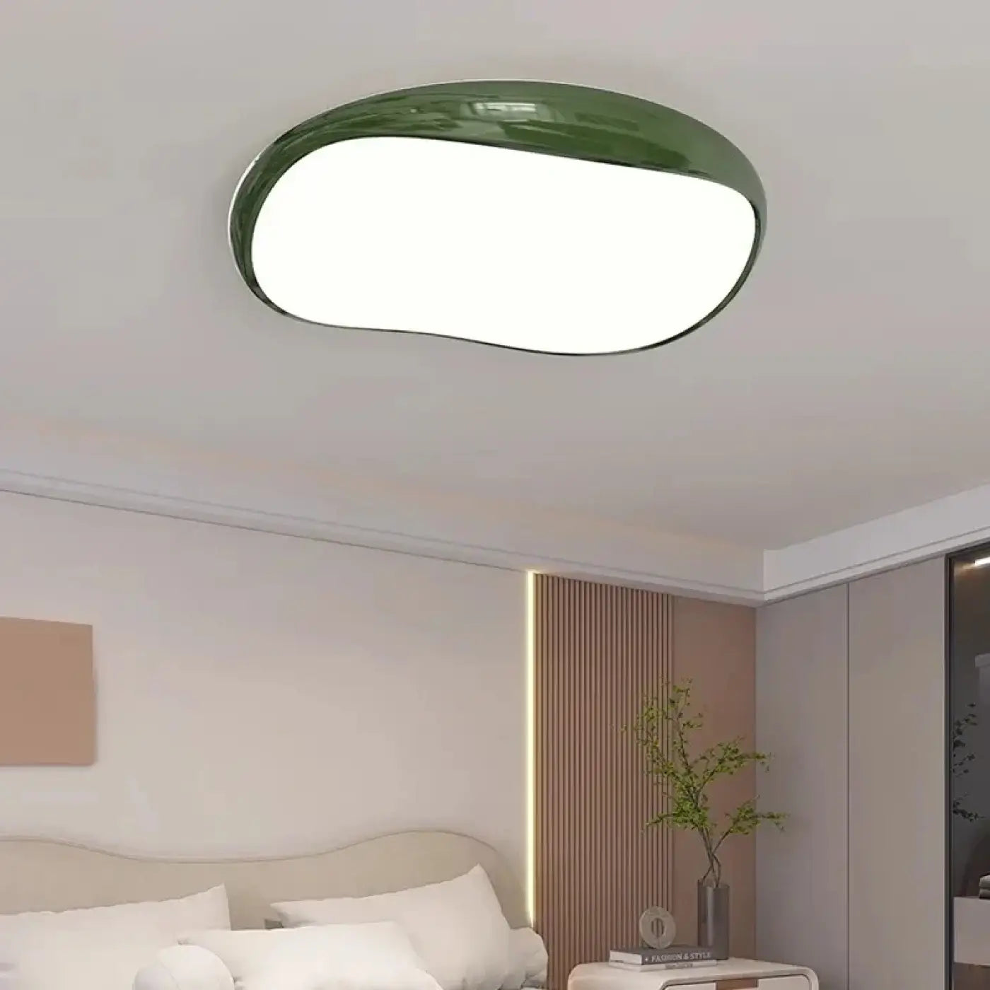 Round white LED ceiling light for modern hallway | RERAHI