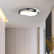 Round white LED ceiling light for modern hallway | RERAHI