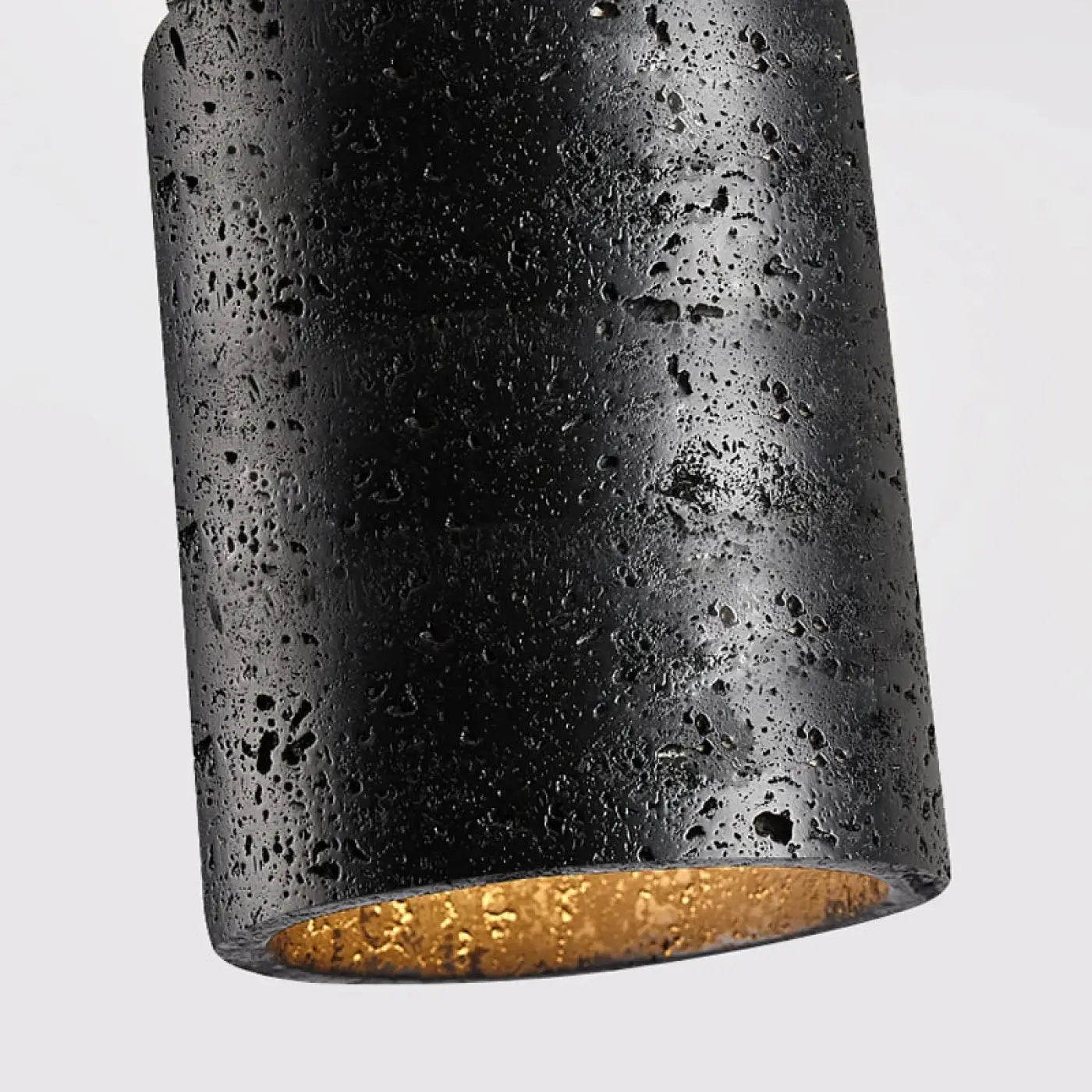 Modern black wood and stone ceiling light | HEZUS