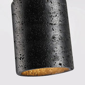 Modern black wood and stone ceiling light | HEZUS