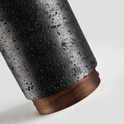 Modern black wood and stone ceiling light | HEZUS