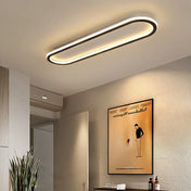 Minimalist black oval LED ceiling light | TULORUK