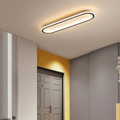 Minimalist black oval LED ceiling light | TULORUK