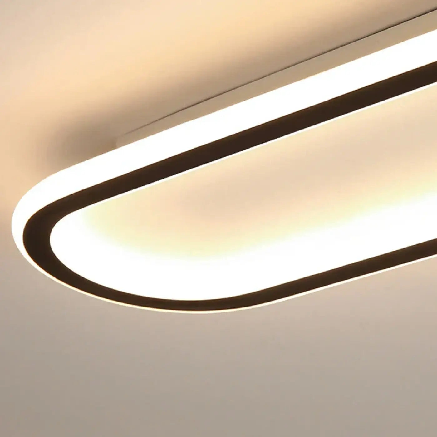 Minimalist black oval LED ceiling light | TULORUK