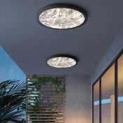 Modern black and white marble-effect LED ceiling light | FUTARA