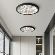 Modern black and white marble-effect LED ceiling light | FUTARA