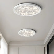Modern black and white marble-effect LED ceiling light | FUTARA